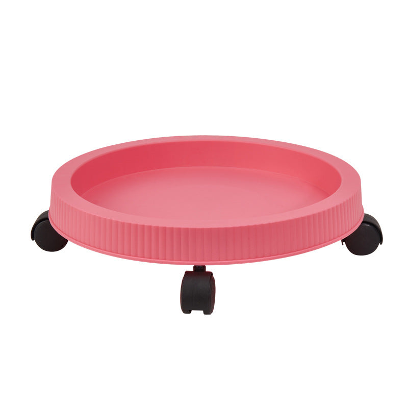 Pink 3-Tier Stackable Strawberry & Vegetable Planter with Mobile Wheel Tray - Space-Saving Vertical Gardening V888-ELOSUNG42021