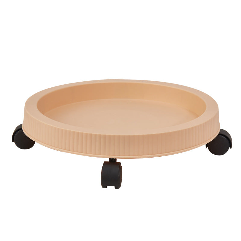 Beige 3-Tier Stackable Strawberry & Vegetable Planter with Mobile Wheel Tray - Space-Saving Vertical V888-ELOSUNG42024