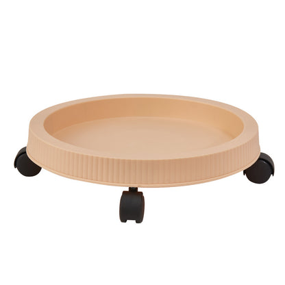 Beige 3-Tier Stackable Strawberry & Vegetable Planter with Mobile Wheel Tray - Space-Saving Vertical V888-ELOSUNG42024