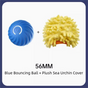 Blue Interactive Gravity Bouncing Dog Toy Ball(56MM) - Smart Automatic Teasing Pet Toy, Durable TPR with V888-ELOSUNG42031