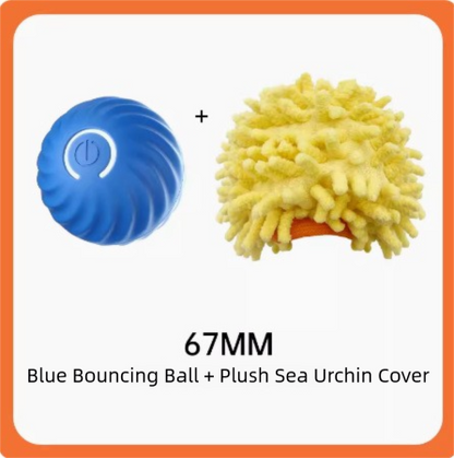 Blue Interactive Gravity Bouncing Dog Toy Ball(67MM) - Smart Automatic Teasing Pet Toy, Durable TPR with V888-ELOSUNG42033