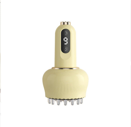 2-in-1 Portable Electric Gua Sha Meridian Massager Tool - 9-Gear Vibration & Soothing Heat Therapy with Red V888-ELOSUNG42053