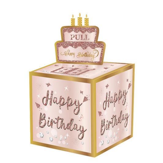 01 Pink-Gold Christmas Surprise Money Pull Box - Double-Layer Digital Design for Festive Gifts, Birthday, and V888-ELOSUNG42114