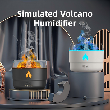 176 White Simulation Turret Diffuser & Humidifier - Smart Timer Ultrasonic Mister with Volcano Lava Crack V888-ELOSUNG42140