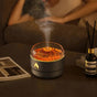 167 Black Simulation Volcano Diffuser & Humidifier - Smart Timer Ultrasonic Mister with Volcano Lava Crack V888-ELOSUNG42141