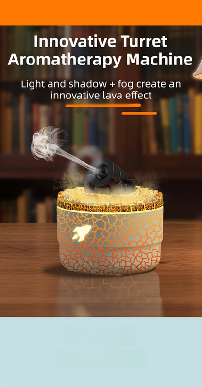 167 Black Simulation Volcano Diffuser & Humidifier - Smart Timer Ultrasonic Mister with Volcano Lava Crack V888-ELOSUNG42141