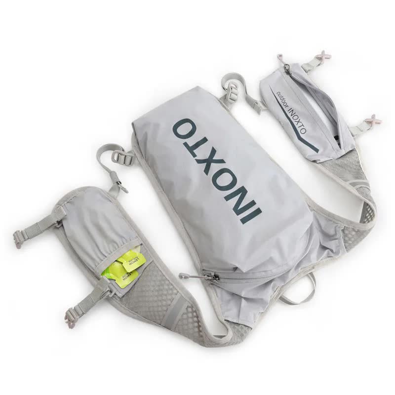 Black-White 5L Ultra-Light Hydration Running Vest - Quick-Dry Trail Running & Marathon Backpack with Night V888-ELOSUNG42145