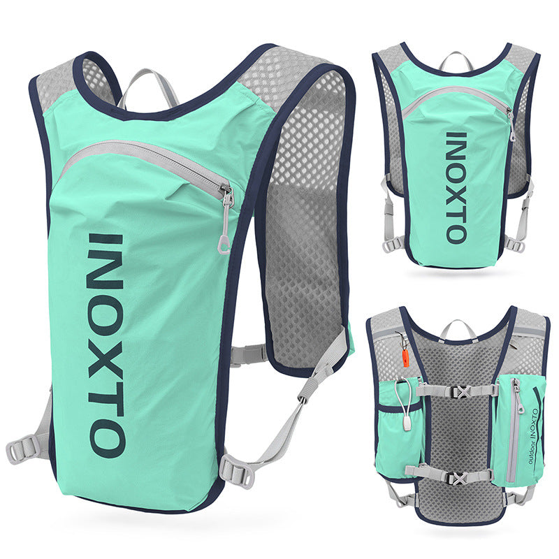 Light-Green 5L Ultra-Light Hydration Running Vest - Quick-Dry Trail Running & Marathon Backpack with Night V888-ELOSUNG42147