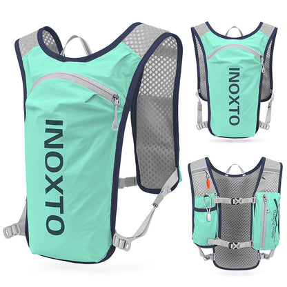 Light-Green 5L Ultra-Light Hydration Running Vest - Quick-Dry Trail Running & Marathon Backpack with Night V888-ELOSUNG42147