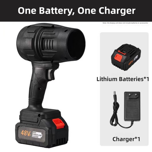Black Ultra-High Power Cordless Turbine Air Blower With Lithium Battery & Australian Plug Kit - 30,000 RPM V888-ELOSUNG42177