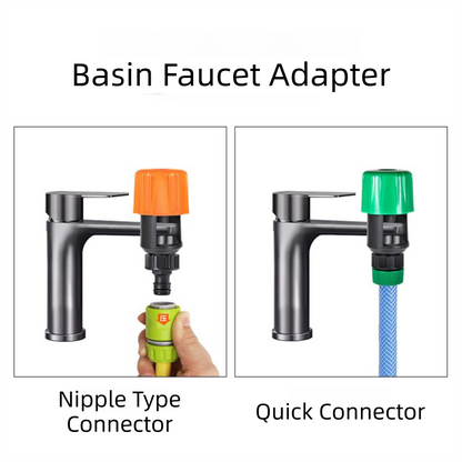 2-Pack Green Universal Nipple Connector for Mixer Taps up to 3.3CM - Plastic Leak-Proof Hose Fitting, Kitchen V888-ELOSUNG42191