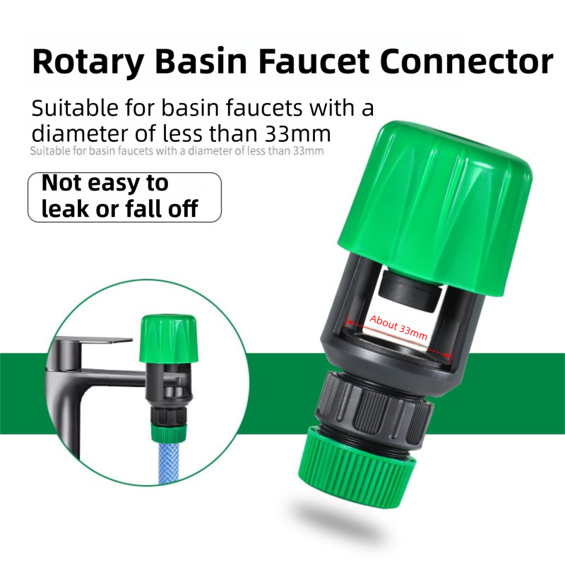 2-Pack Orange Universal Quick Connector for Taps Up To 3.3CM WIth Leak-Proof Design - Kitchen & Bathroom V888-ELOSUNG42192