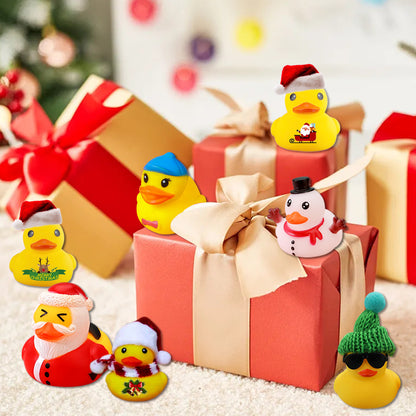 Creative Christmas Rubber Duck Advent Calendar - 24 Unique Festive Mini Duck Bath Toys (Blind Box) V888-ELOSUNG42195