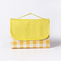 Yellow Plaid Foldable Waterproof & Moisture-Proof Picnic Blanket 150x100CM - 600D Three-Layer Composite V888-ELOSUNG42197