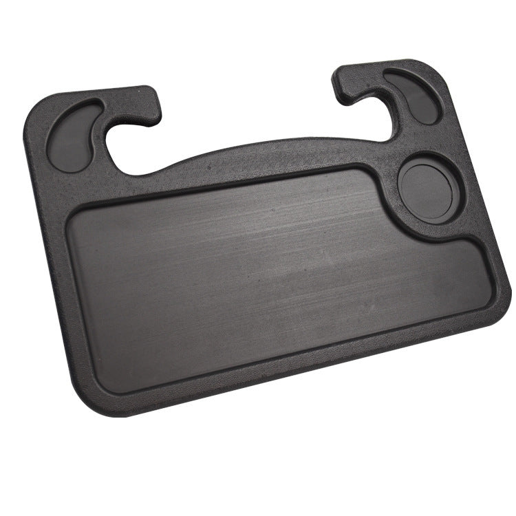 Black Multi-Functional Car Steering Wheel Tray - Portable Auto Desk for Eating, Laptop, and Drink Holder V888-ELOSUNG42200