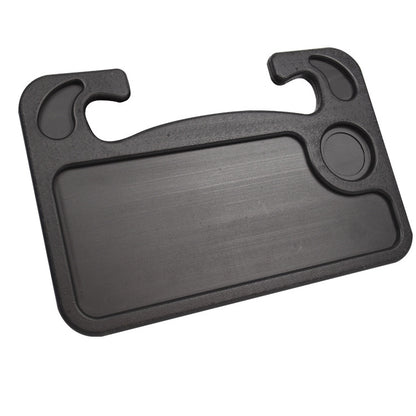 Black Multi-Functional Car Steering Wheel Tray - Portable Auto Desk for Eating, Laptop, and Drink Holder V888-ELOSUNG42200