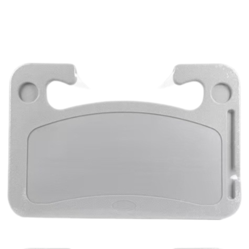 Grey Multi-Functional Car Steering Wheel Tray - Portable Auto Desk for Eating, Laptop, and Drink Holder V888-ELOSUNG42201
