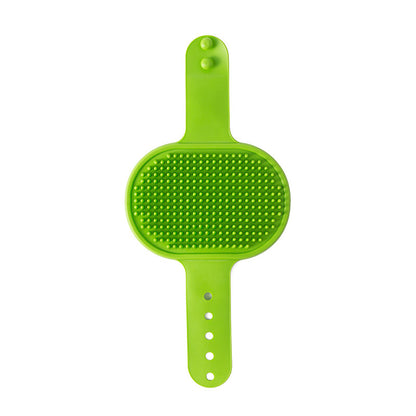 3-Pack Green Multi-Functional Adjustable Silicone TPR Pet Grooming Massage Brush - for De-Shedding, and V888-ELOSUNG42202