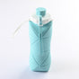Blue Portable Food Grade Silicone Collapsible Sports Water Bottle 600ML - Folding down 80% , Low High V888-ELOSUNG42209