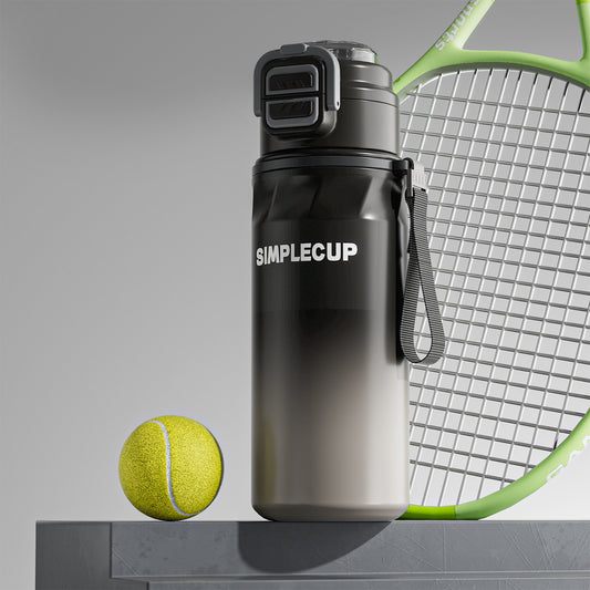 Gradient Black 670ml Large Capacity Sports Insulated Tumbler - 316 Stainless Steel Straw Water Bottle, V888-ELOSUNG42235