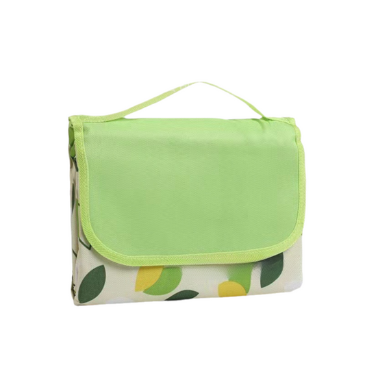 Green Leaf Pattern Foldable Waterproof & Moisture-Proof Picnic Blanket 150x100CM - 600D Three-Layer Composite V888-ELOSUNG42243