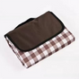 Coffee White Grid Foldable Waterproof & Moisture-Proof Picnic Blanket 150x100CM - 600D Three-Layer Composite V888-ELOSUNG42244