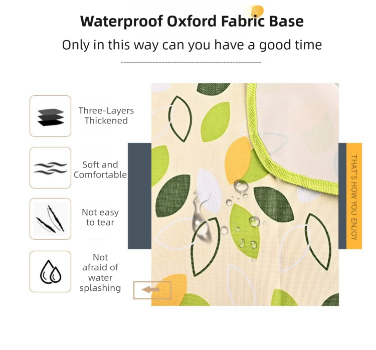 Green Circle Foldable Waterproof & Moisture-Proof Picnic Blanket 150x100CM - 600D Three-Layer Composite V888-ELOSUNG42246