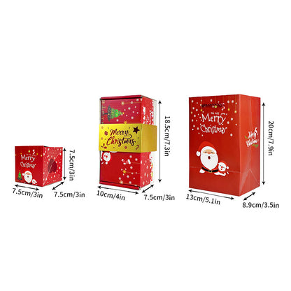 Red Pop-Up Jumping Gift Box Set (10 Bouncing Boxes) - Christmas / Valentine's Day Creative Surprise Gift Kit V888-ELOSUNG42248