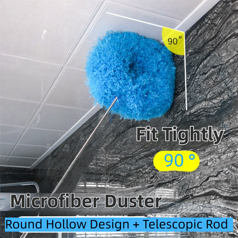 2-Pack Orange Telescopic Electrostatic Duster with 360 degrees Hollow Ring Design - Fan Blade Cleaner, High V888-ELOSUNG42262