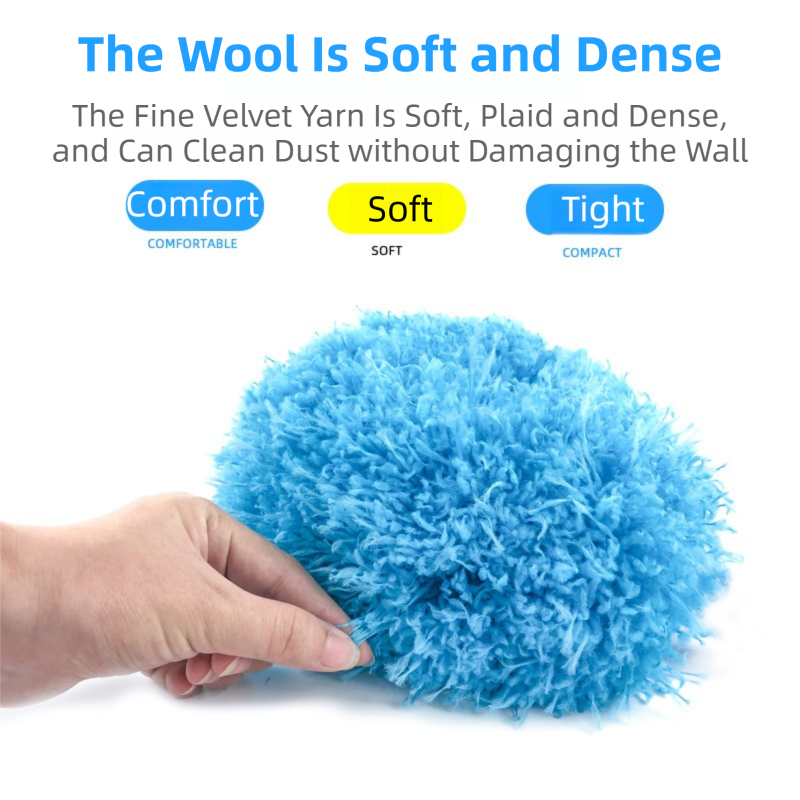 2-Pack Orange Telescopic Electrostatic Duster with 360 degrees Hollow Ring Design - Fan Blade Cleaner, High V888-ELOSUNG42262