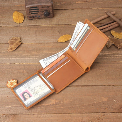 Style 2 Genuine Cowhide Leather Wallet - RFID Protection, VH2104 Mom to Son Gift with To My Son Embossed V888-ELOSUNG42272