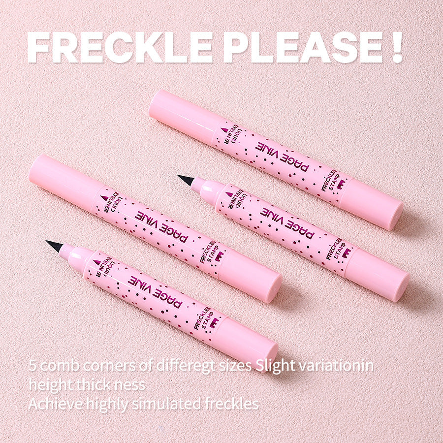 2-Pack #02 Medium 2-in-1 Double-Headed Freckle Pen & Eyeliner - Natural & Long-Lasting, Easy Coloring for V888-ELOSUNG42275