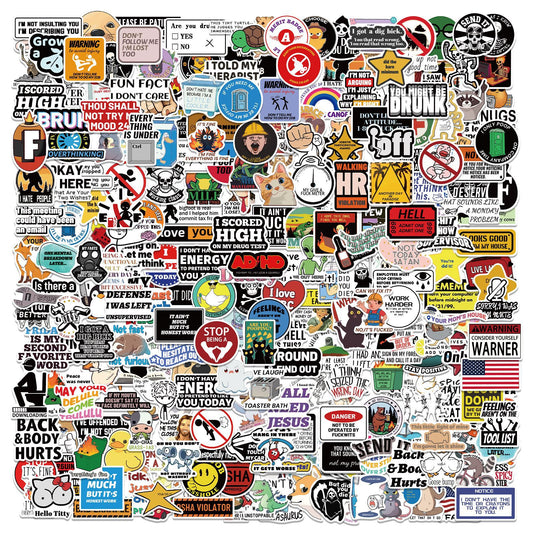 300 Pcs Prank Meme Graffiti Stickers Pack - Waterproof PVC Personalized Decals for Laptop, Luggage, Water V888-ELOSUNG42279