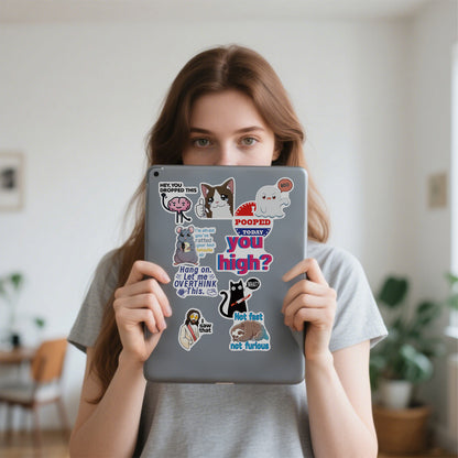 300 Pcs Prank Meme Graffiti Stickers Pack - Waterproof PVC Personalized Decals for Laptop, Luggage, Water V888-ELOSUNG42279