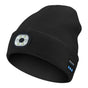 Black Removable LED Bluetooth Headphone Beanie - Washable Knit Hat with 3-Level LED Illumination & Stereo V888-ELOSUNG42305