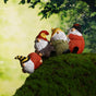 Resin Gnome Santa Figurines - Creative Miniature Desktop Ornaments and Garden Decor Craft V888-ELOSUNG42314