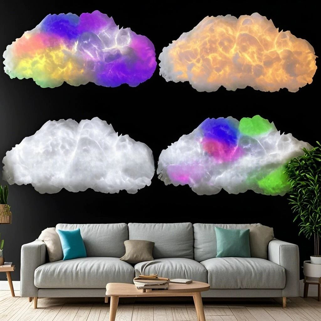 DIY Thunder Cloud Light Strip - USB Powered, App/Remote Controlled, Voice Control Supported, RGB LED V888-ELOSUNG42326