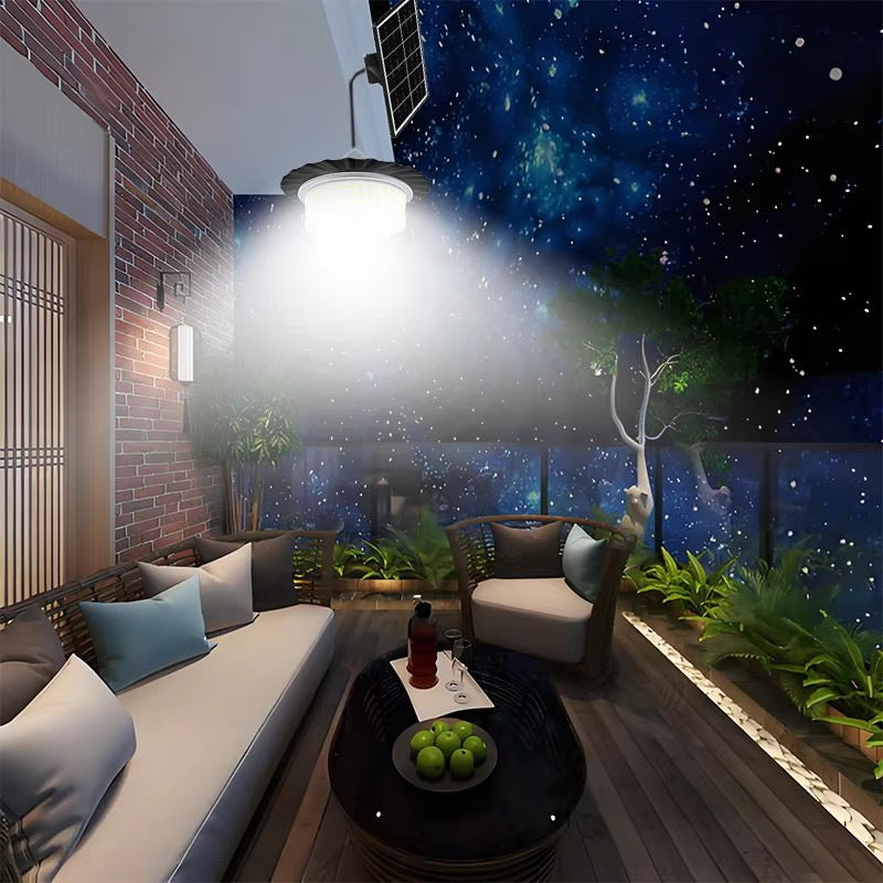 244 LED Solar Motion Sensor Pendant Light - IP65 Waterproof Barn/Patio Light with 4 Remote Modes and High V888-ELOSUNG42343