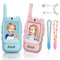 2-Pack Mini Wireless Video Intercom Set for Children(Blue & Pink) - Educational and Interactive V888-ELOSUNG42361