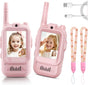 2-Pack Mini Wireless Video Intercom Set for Children(Pink) - Educational and Interactive Dual-Frequency V888-ELOSUNG42363