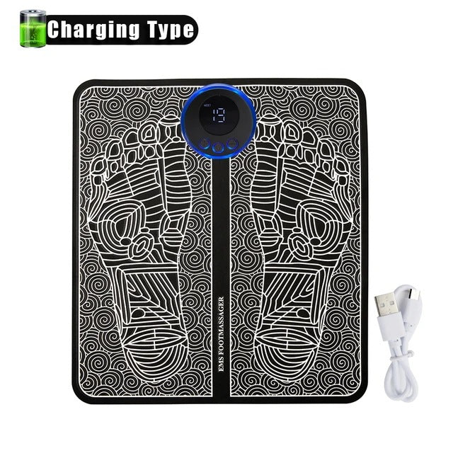 EMS Foot Massager Mat - Pulse Device for Foot Reflexology, Deep Tissue Massage, and Acupressure Stimulation V888-ELOSUNG42364