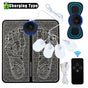 EMS Foot Massager Mat With Neck Patch + 4 Adhesive Pads + Remote Control - Pulse Device for Foot Reflexology, V888-ELOSUNG42366
