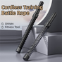 1-Pair Black Cordless Battle Ropes for Strength and Conditioning Training - Professional Muscle Power Workout V888-ELOSUNG42367