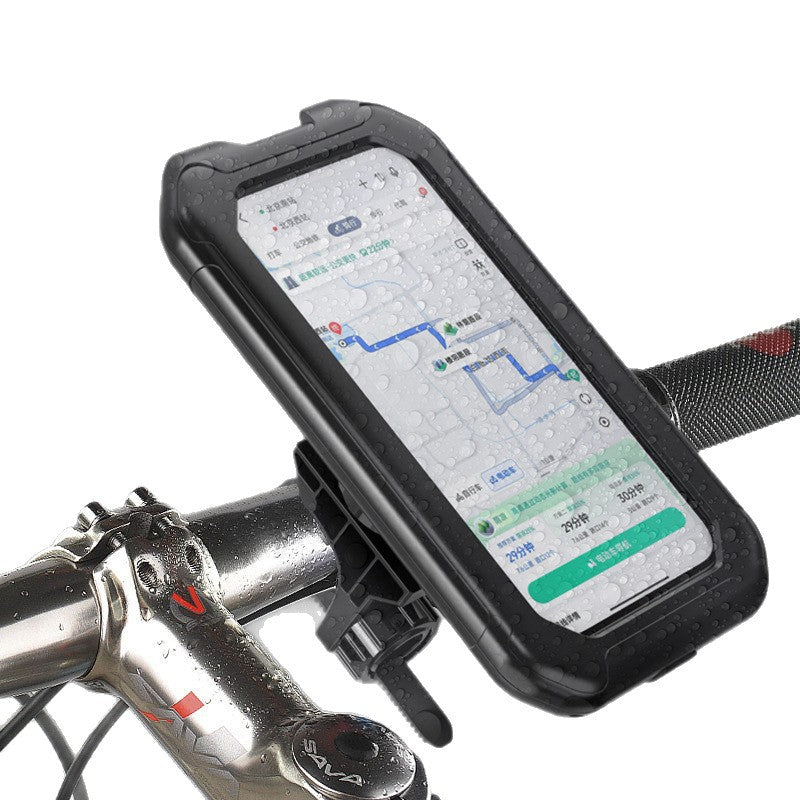 Black Bicycle Waterproof Phone Holder - Handlebar Mount with Sensitive Touch Screen, Anti-Drop & 360 degrees V888-ELOSUNG42375