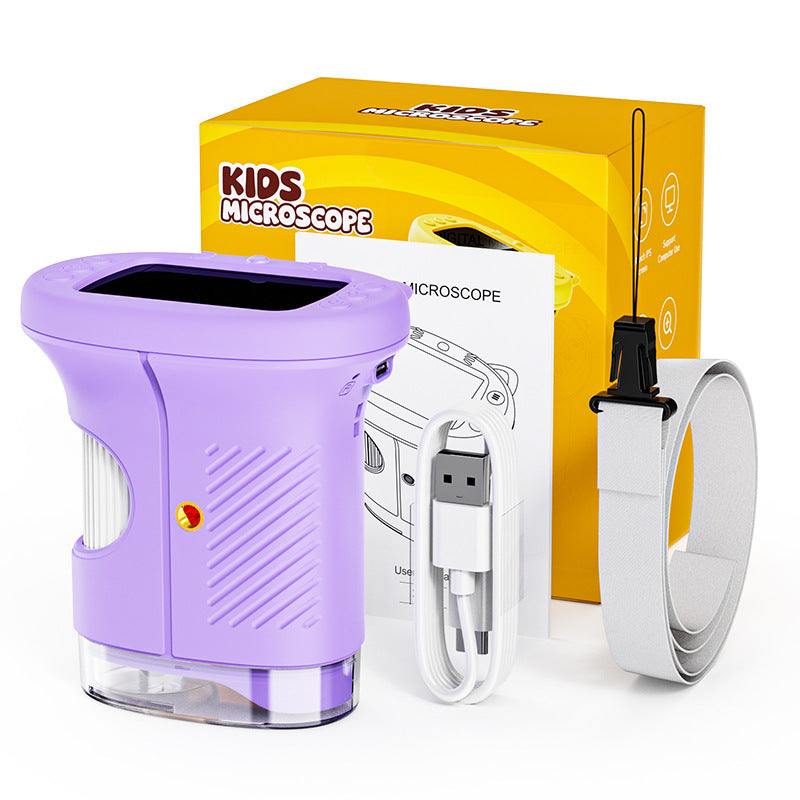 Purple Kids Handheld Digital Microscope - 2.4-inch HD Portable Magnifier with 1000x Magnification, 2MP V888-ELOSUNG42379