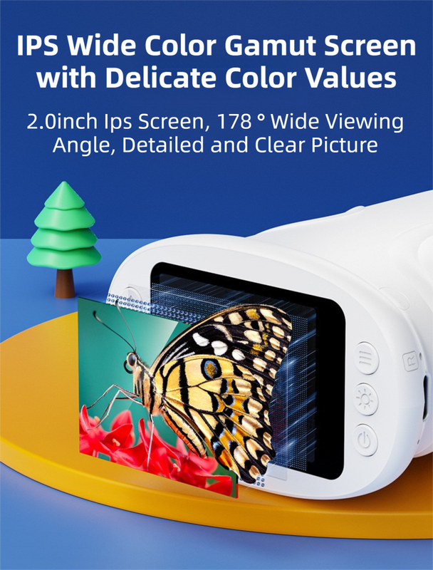 Purple Kids Handheld Digital Microscope - 2.4-inch HD Portable Magnifier with 1000x Magnification, 2MP V888-ELOSUNG42379
