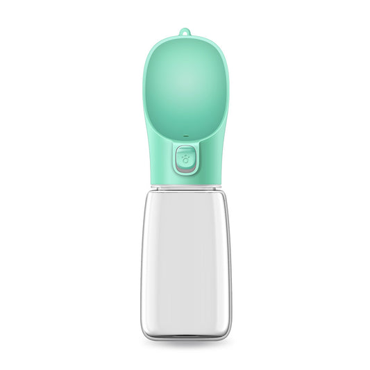 Green Portable Dog Water Bottle and Drink Feeder - 550ml Pet Travel Water Cup for Walking, Hiking & Outdoor V888-ELOSUNG42380