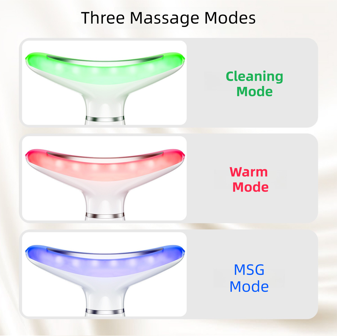 White Color Light Therapy Beauty Tool and Neck Massager - Essence Infusion Device for Lifting, Firming, V888-ELOSUNG42389