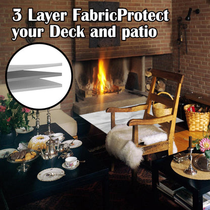 150x100 CM Outdoor Fire Pit Mat and Grill Pad - Up to 500 degrees C Resistant Square Deck Protector for V888-ELOSUNG42401