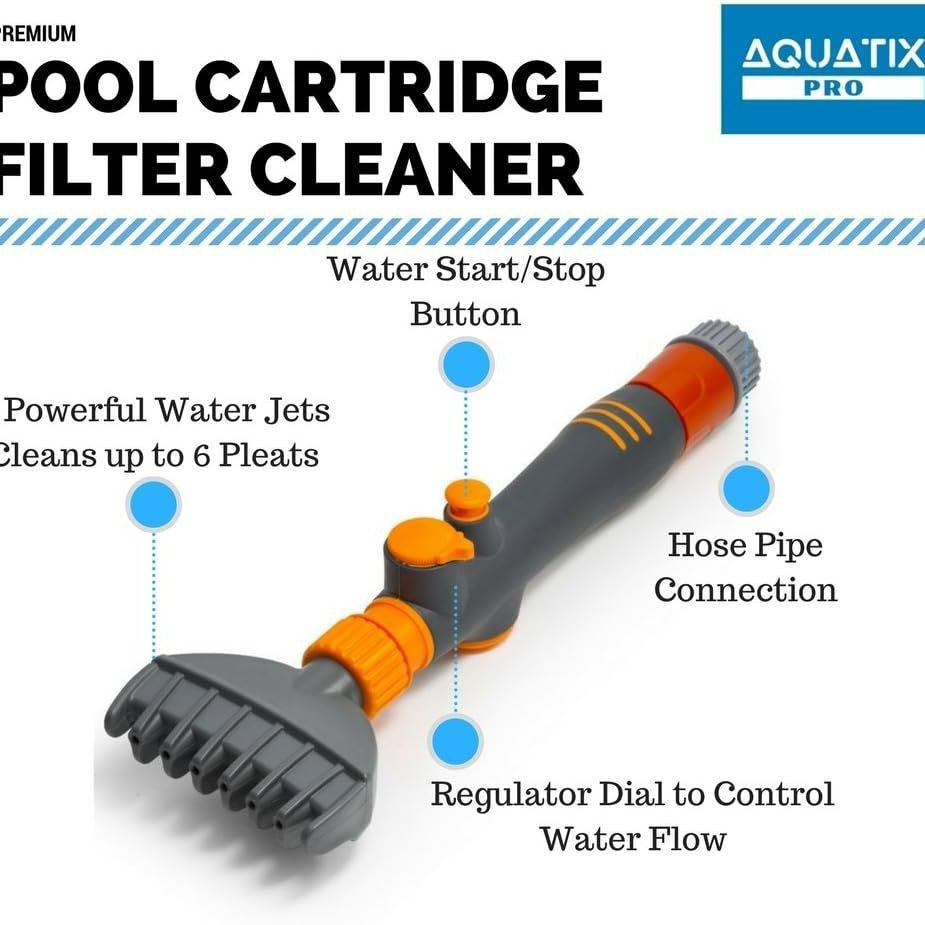 2-Pack Handheld High-Power Jet Water Sprayer for Pool and Spa Cartridge Filter Cleaning - Hydro-Powered V888-ELOSUNG42406